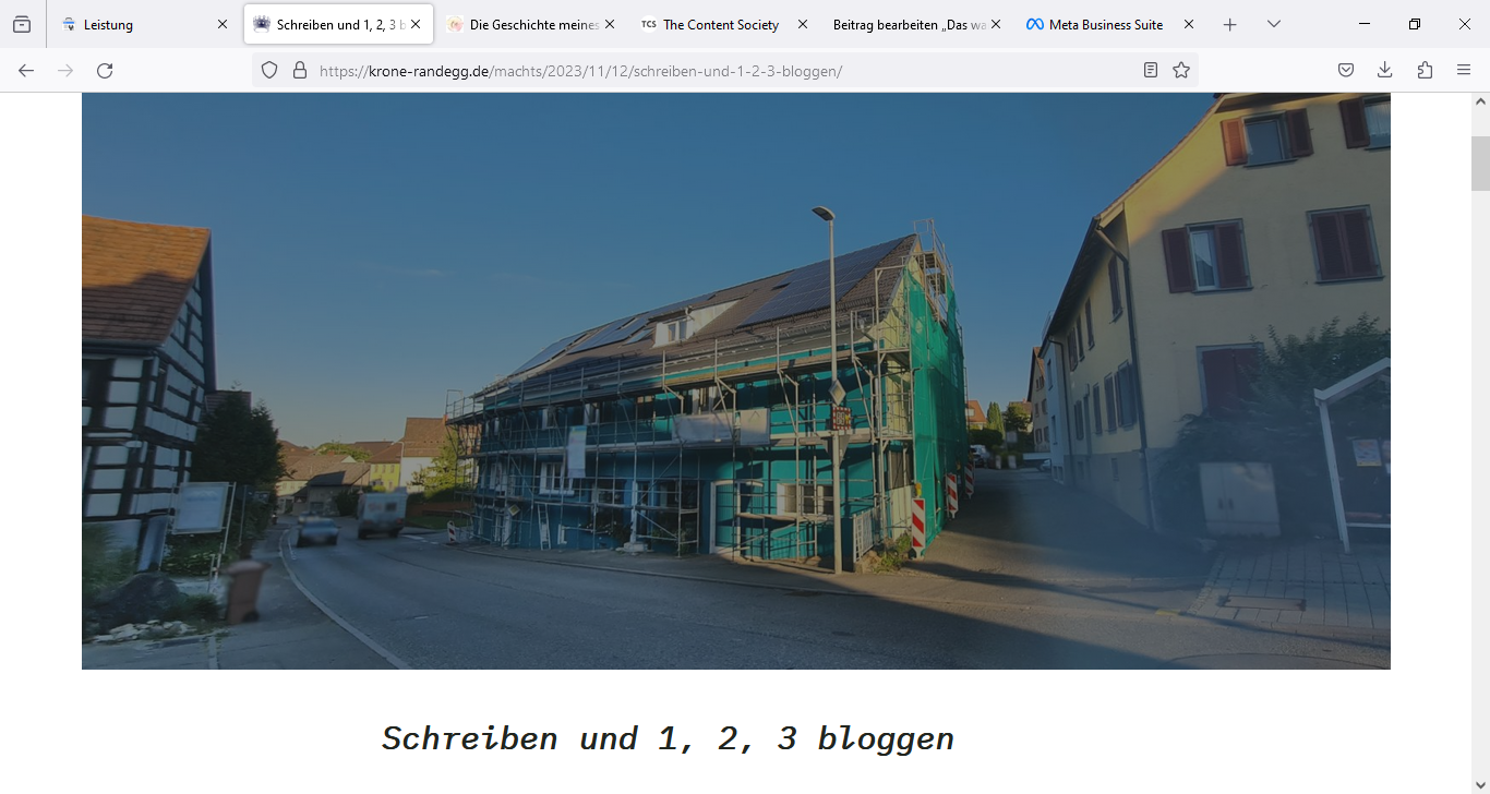 Screenshot Blogbeitrag ute Hauth Krone Randegg 12.11.23