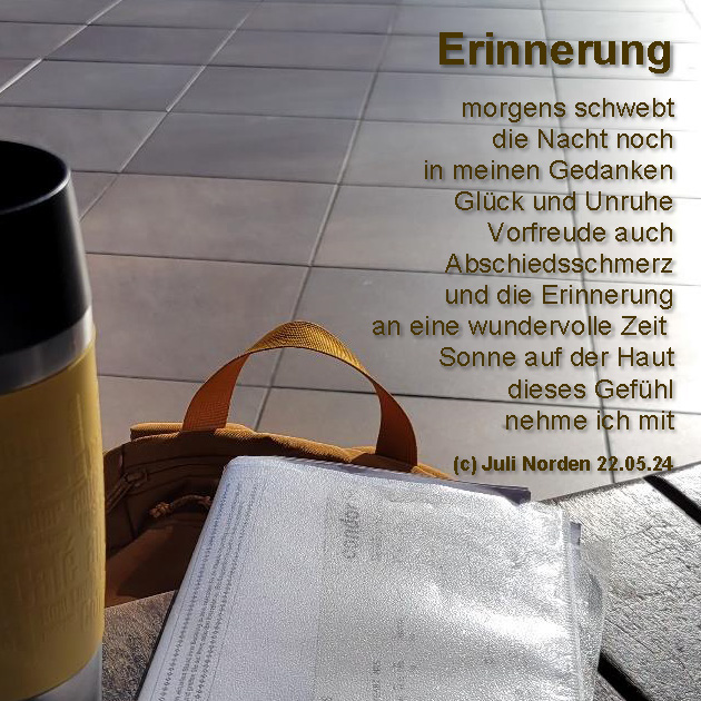 Gedicht "Erinnerung" von Juli Norden