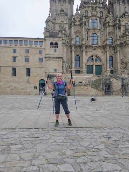Wanderin in Santiago die Compostela