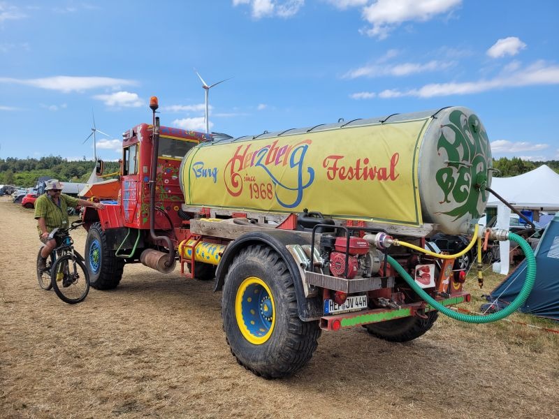 Der Wasser-Truck des Herzberg-Festivals